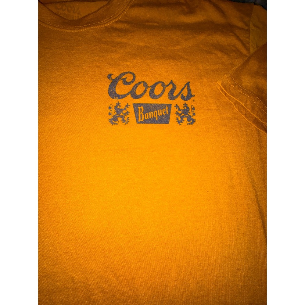 (CL) Coors‎ Banquet Beer Cowboy Graphic Tee Mustard Gold XL Western Horse Shirt - Picture 7 of 11